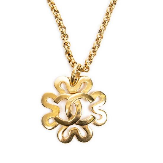 Large CC Logo Clover Pendant Necklace Halskette - Image 2