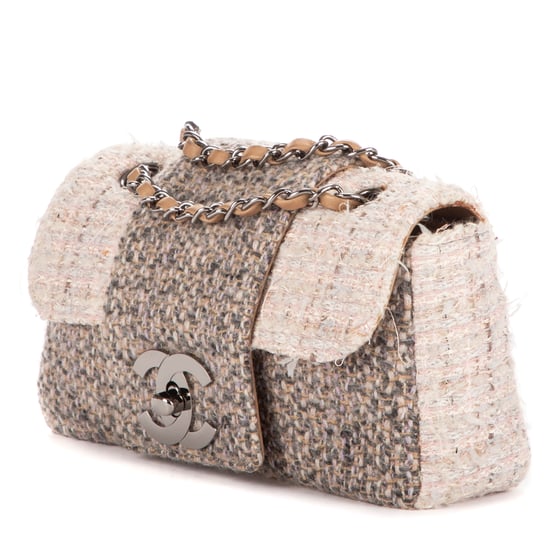 Vintage Tweed Turnlock Single Flap  Umhängetasche - Image 2