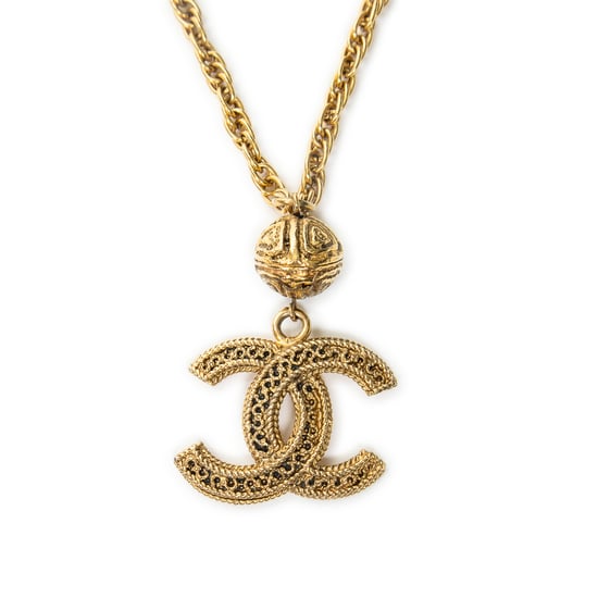 VintageCC Logo and BallPendantNecklace Halskette - Image 2