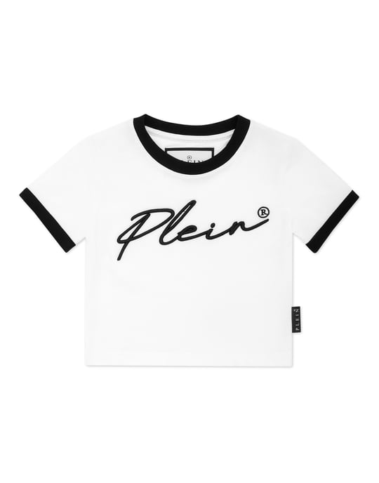 Cropped T-Shirt Round Neck Ss Signature - Image 1