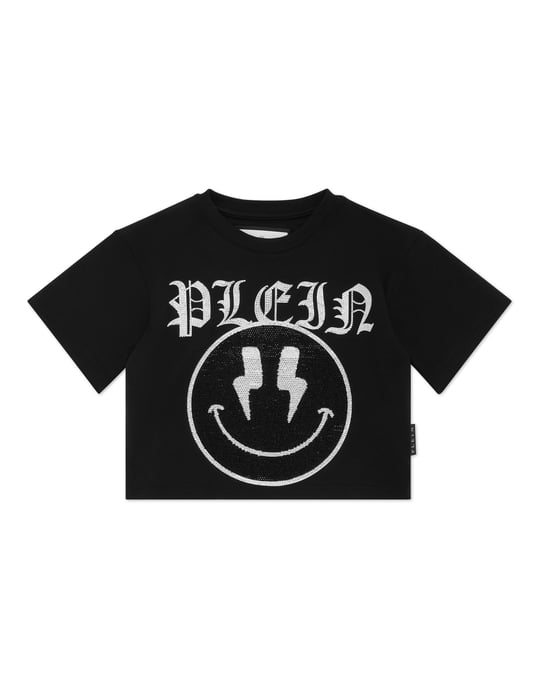 Cropped T-Shirt Round Neck Ss Smile - Image 1