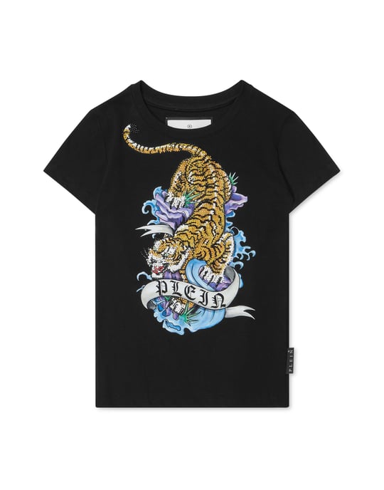 T-Shirt Round Neck With Crystals Tattoo - Image 1