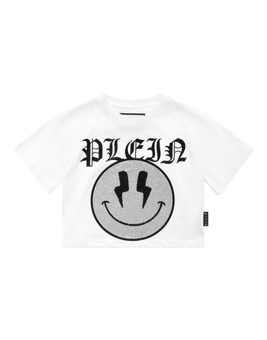 Cropped T-Shirt Round Neck Ss Smile - Image 1
