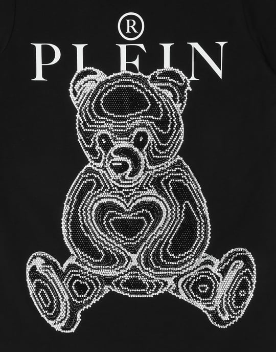T-Shirt Round Neck Ss With Crystals Teddy Bear - Image 3