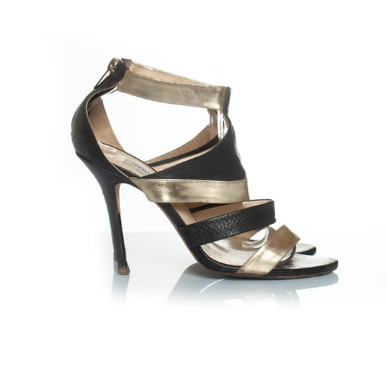 Jimmy Choo Riemchensandalen in Schwarz und Gold - Image 4