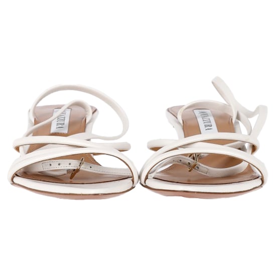 Aquazzura Roy 50 Sandalen aus weißem Leder - Image 3