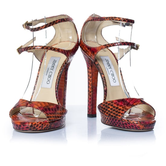 Jimmy Choo Python-Sandale in Orange und Rosa - Image 5