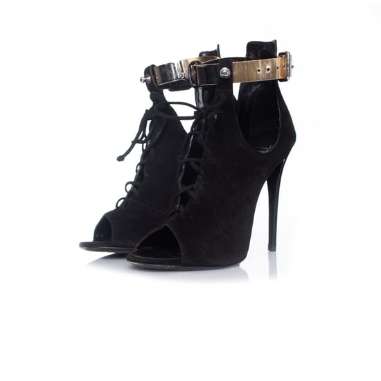 Giuseppe Zanotti x Anja Rubik Gladiator-Sandalen aus schwarzem Wildleder - Image 1
