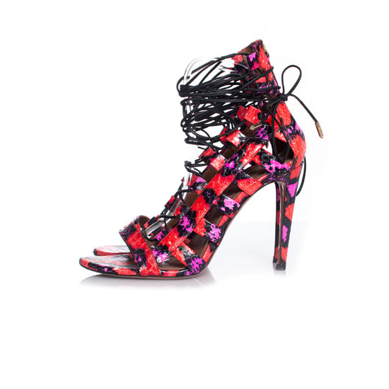 Aquazzura Multicolor Elaphe Cut-Out-Wickelsandalen - Image 2