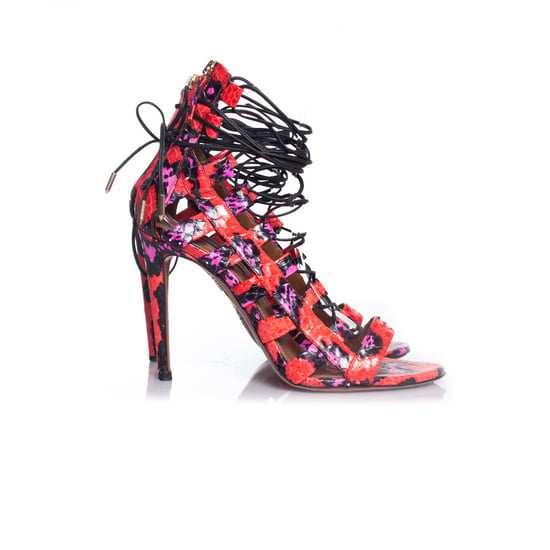 Aquazzura Multicolor Elaphe Cut-Out-Wickelsandalen - Image 5