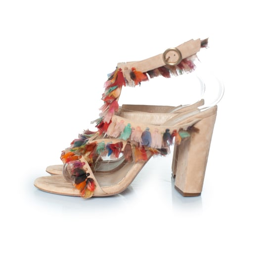 Chloe Seidensandalen Liz mit Blockabsatz und Quasten - Image 2