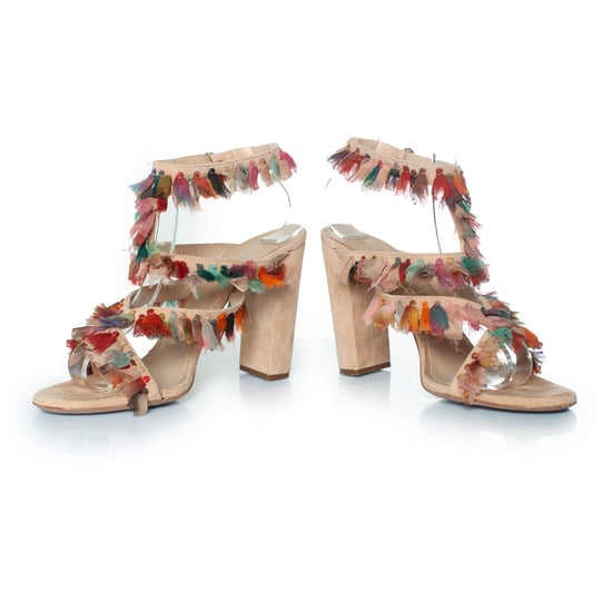 Chloe Seidensandalen Liz mit Blockabsatz und Quasten - Image 6