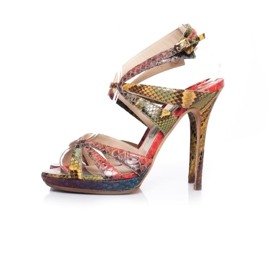 Jimmy Choo Sandalen aus mehrfarbigem Pythonleder. - Image 3