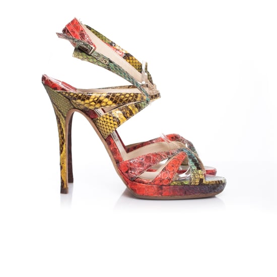 Jimmy Choo Sandalen aus mehrfarbigem Pythonleder. - Image 4
