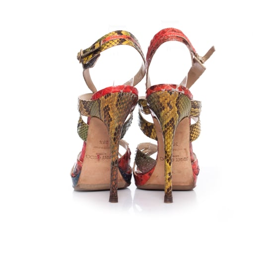 Jimmy Choo Sandalen aus mehrfarbigem Pythonleder. - Image 6