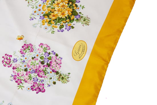 Gucci Vintage-Schal mit Blumenmuster - Image 5