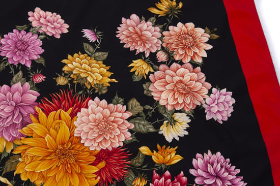Gucci-Schal mit Blumenmuster und rotem Rand - Image 5