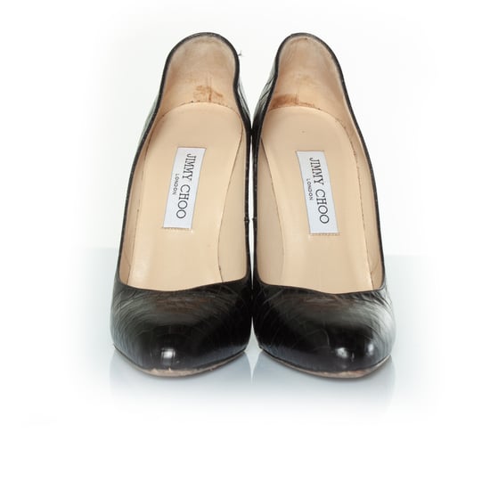 Schwarze Jimmy Choo High Heels mit Krokodilmuster - Image 3