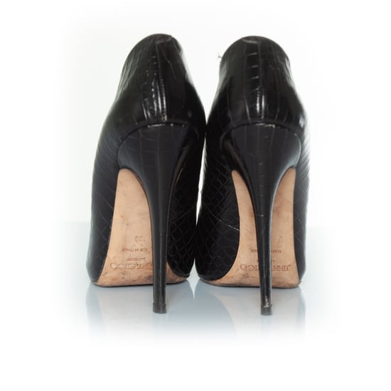 Schwarze Jimmy Choo High Heels mit Krokodilmuster - Image 4