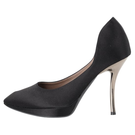Lanvin Spitz-Toe Plateau-Pumps aus schwarzem Satin - Image 2