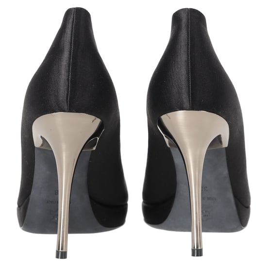 Lanvin Spitz-Toe Plateau-Pumps aus schwarzem Satin - Image 3