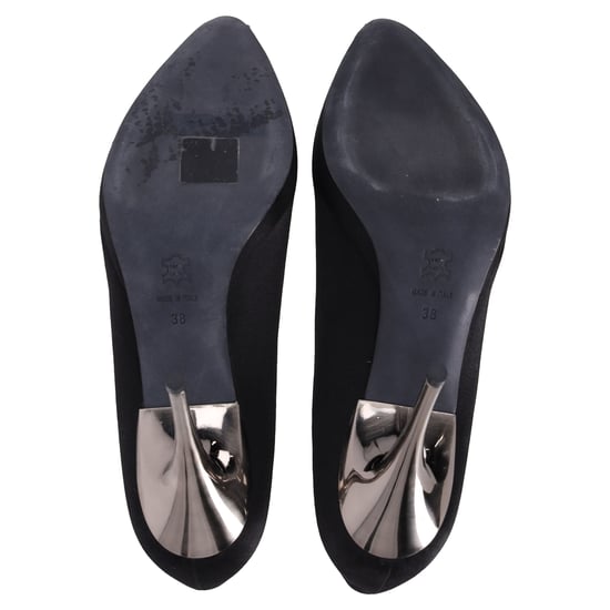 Lanvin Spitz-Toe Plateau-Pumps aus schwarzem Satin - Image 5