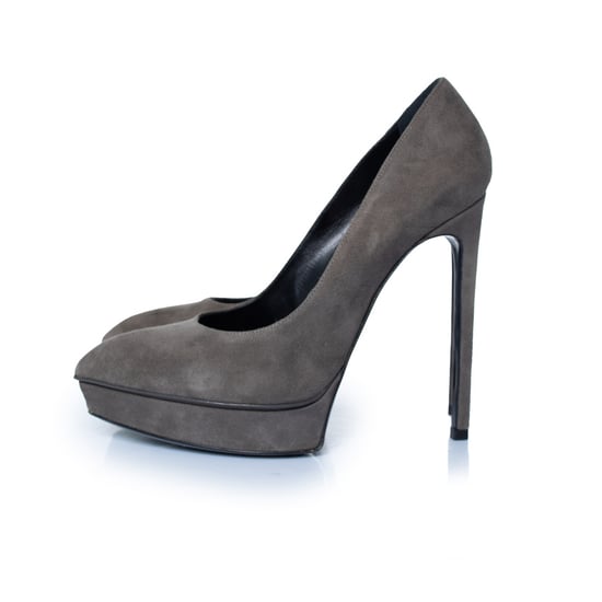 Saint Laurent Janis Pumps aus grauem Wildleder - Image 3