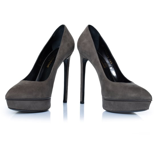 Saint Laurent Janis Pumps aus grauem Wildleder - Image 6