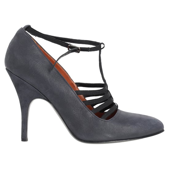 Lanvin Riemchenpumps aus dunkelgrauem Leder - Image 1