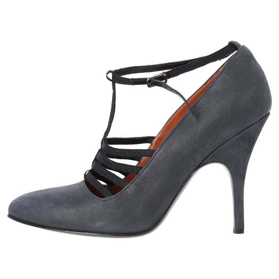 Lanvin Riemchenpumps aus dunkelgrauem Leder - Image 2