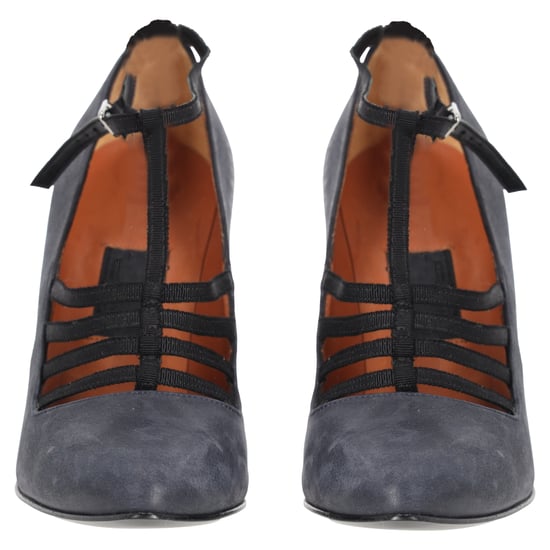 Lanvin Riemchenpumps aus dunkelgrauem Leder - Image 3