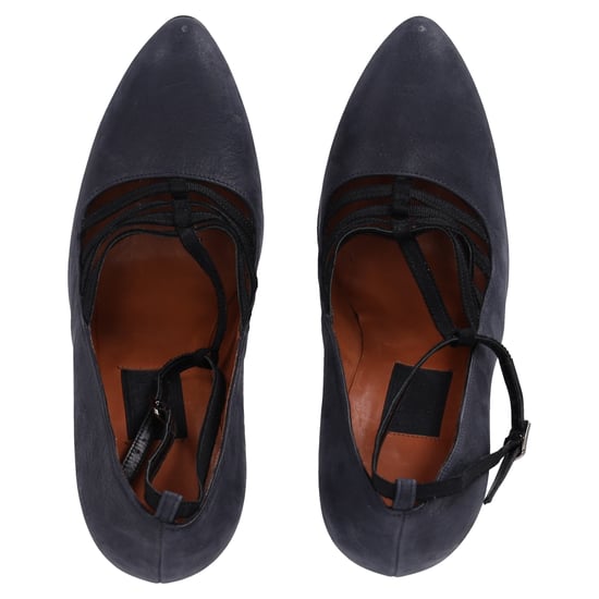 Lanvin Riemchenpumps aus dunkelgrauem Leder - Image 5