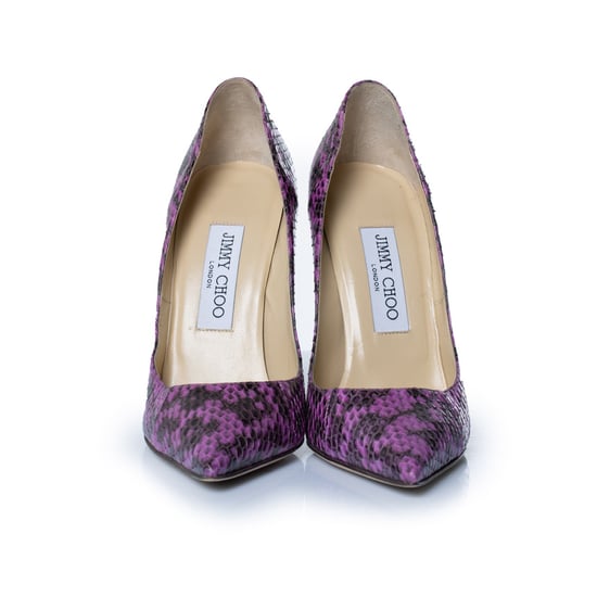 Jimmy Choo Pumps aus lila Pythonleder - Image 3