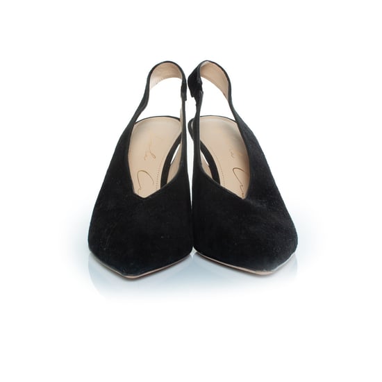 Lola Cruz schwarze Wildleder-Slingback-Pumps - Image 3