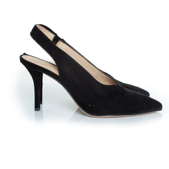 Lola Cruz schwarze Wildleder-Slingback-Pumps - Image 4