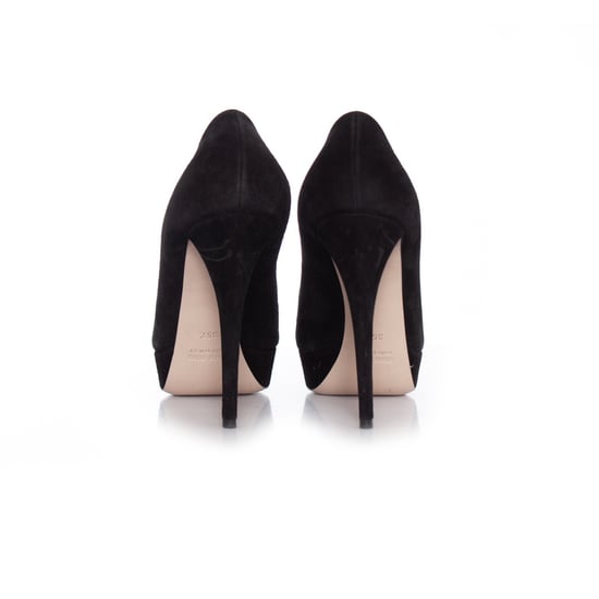 Miu Miu Plateau-Pumps aus schwarzem Wildleder. - Image 6