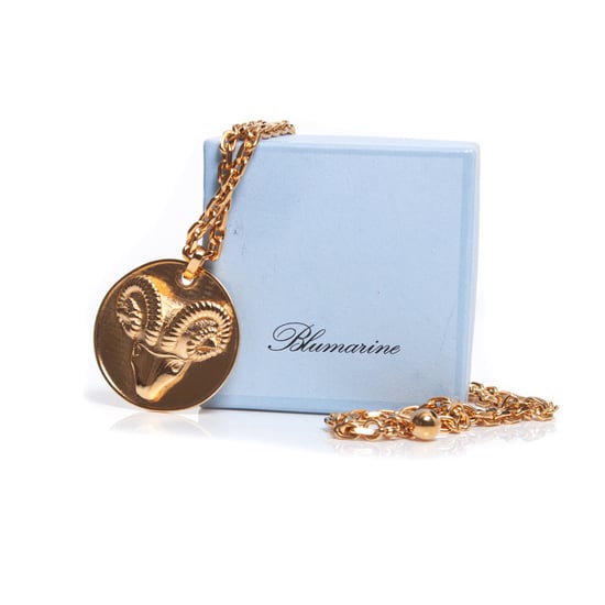Blumarine Gold Aries Münzcollier - Image 1