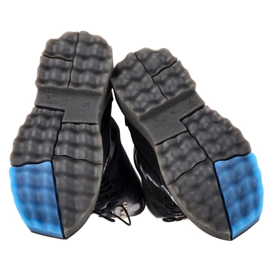 Off-White Tie Dye Sponge Combat Boots aus schwarzem Wildleder - Image 6