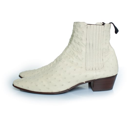 Saint Laurent Wyatt Stiefel aus Straußenleder - Image 2