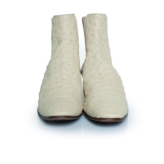 Saint Laurent Wyatt Stiefel aus Straußenleder - Image 3