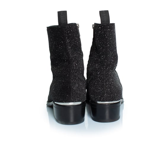 Alexander McQueen Glitzer-Ankle-Boots in Schwarz - Image 3