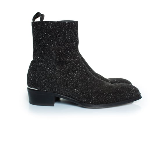 Alexander McQueen Glitzer-Ankle-Boots in Schwarz - Image 4