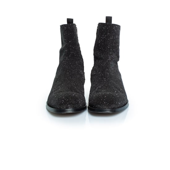 Alexander McQueen Glitzer-Ankle-Boots in Schwarz - Image 5