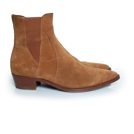 Celine Camarque Western Chelsea Boots Cognac - Image 4
