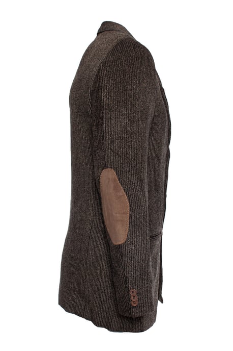 Giorgio Armani Brauner Ripp- Wollblazer - Image 3