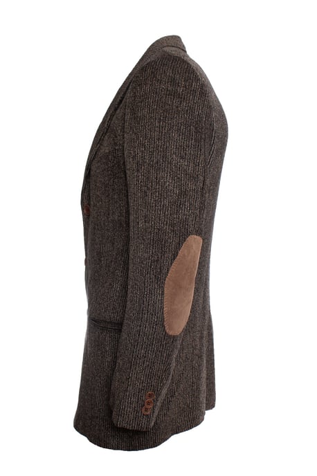Giorgio Armani Brauner Ripp- Wollblazer - Image 4