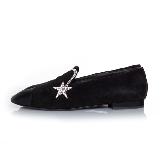Chanel Loafer aus schwarzem Wildleder mit Kometenstern-Motiv - Image 2