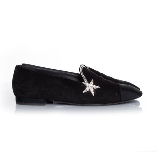 Chanel Loafer aus schwarzem Wildleder mit Kometenstern-Motiv - Image 4
