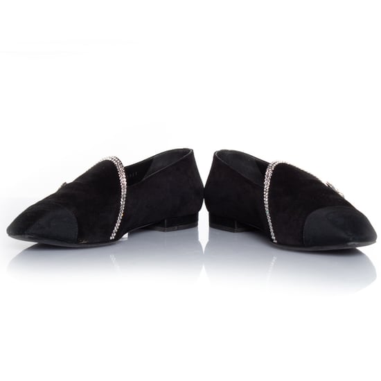 Chanel Loafer aus schwarzem Wildleder mit Kometenstern-Motiv - Image 6
