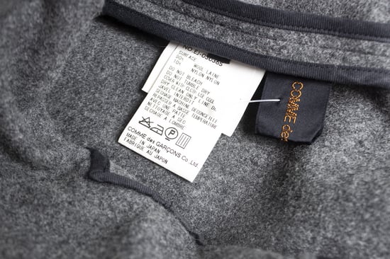Comme des Garçons grauer Woll-Asymmetrischer Mantel - Image 6